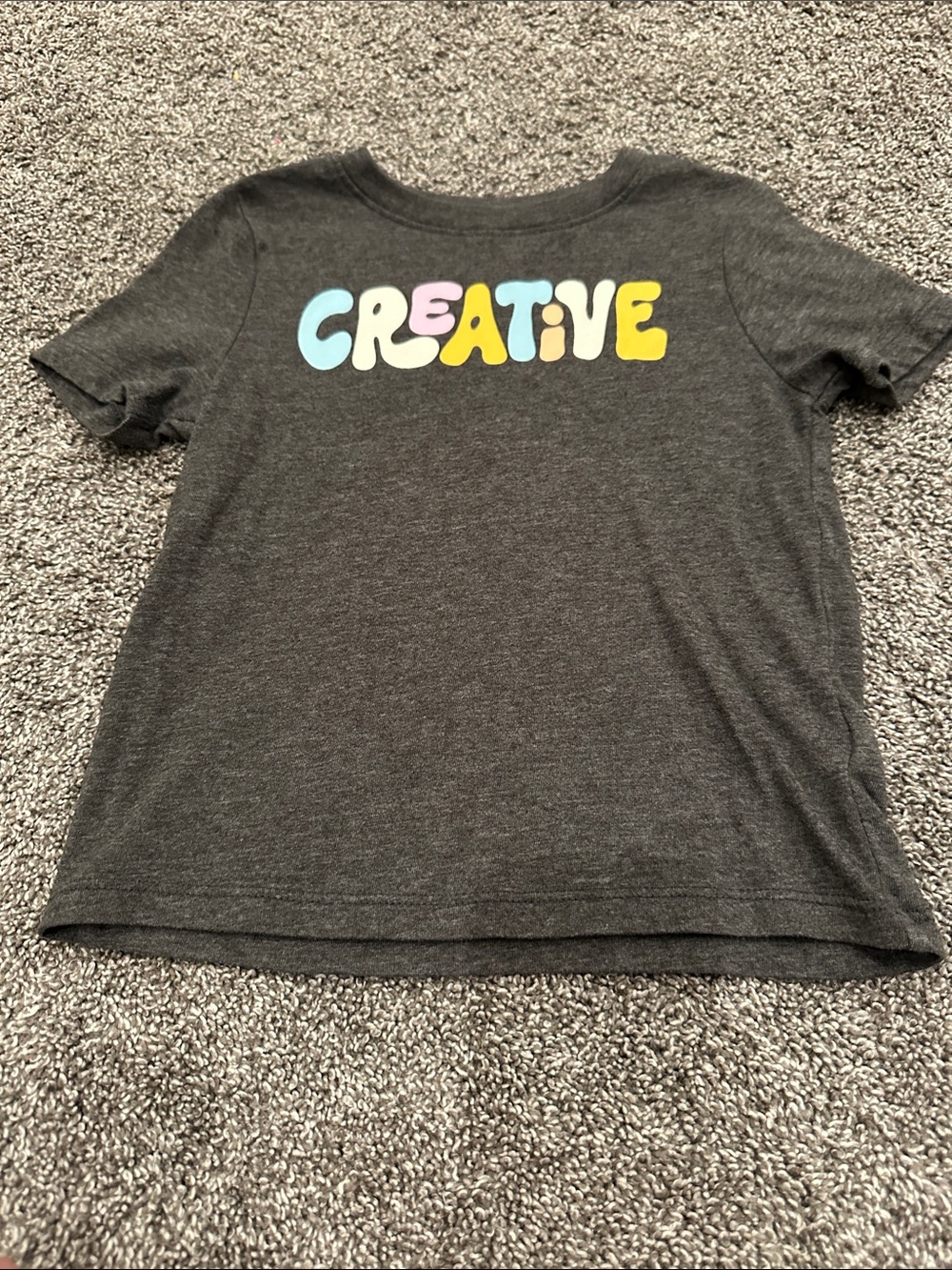 Kids Grey 'Creative' Graphic Tee - Multicolor Letters